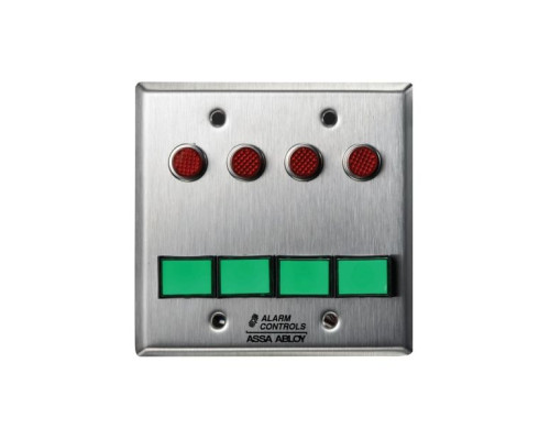 Alarm Controls SLP-4L Four DPDT Latching Switch Monitoring/Control Station