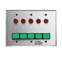 Alarm Controls SLP-5L Five DPDT Latching Switch Monitoring/Control Station