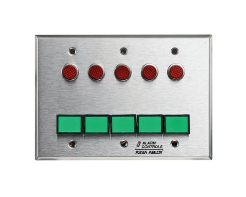 Alarm Controls SLP-5L Five DPDT Latching Switch Monitoring/Control Station