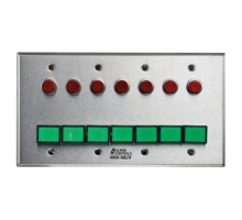 Alarm Controls SLP-7L Seven DPDT Latching Switch Monitoring/Control Station