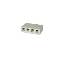 West Penn SMKL-4 4 Port Surface Mount Boxes, Ivory, 10 Pack