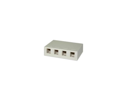 West Penn SMKL-4 4 Port Surface Mount Boxes, Ivory, 10 Pack