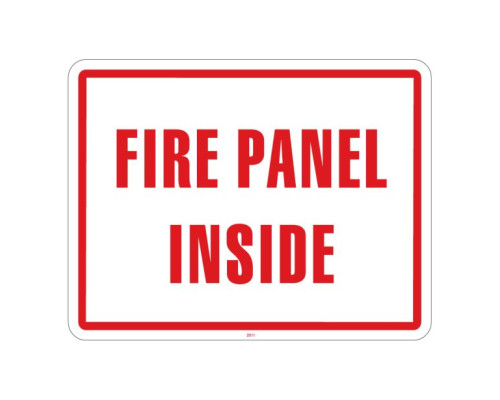 Maxwell SN-FIRE Fire Panel Sign - 11 x 8.5 - Red & White