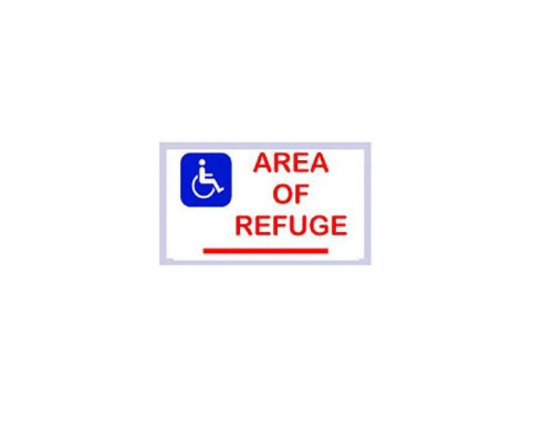 Alpha SN-LM42DR Refuge Assistance Signage-Photo-Double Sided