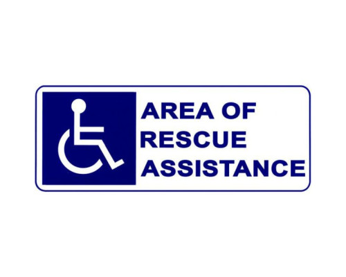 Alpha SN-P42F Area Rescue Assistance Signage-Front