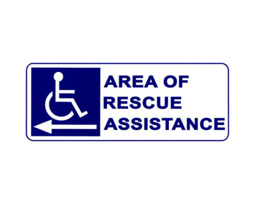 Alpha SN-P42L Area Rescue Assistance Sign-Left