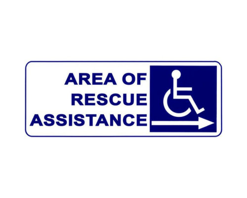 Alpha SN-P42R Area Rescue Assistance Sign-Right