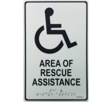 Alpha SN-P48SL Photolum Rescue Sign-Braille