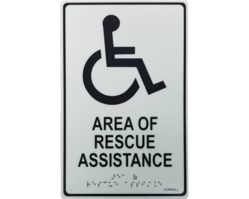 Alpha SN-P48SL Photolum Rescue Sign-Braille