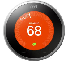 Google Nest T3008US Learning Thermostat 3rd Generation, Stainless Steel