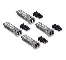 TRENDnet TEG-MGBS10-4 4-Pack SFP Single Mode LC Module, 10Km