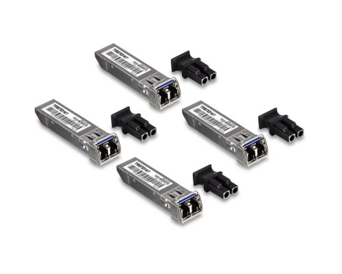 TRENDnet TEG-MGBS10-4 4-Pack SFP Single Mode LC Module, 10Km