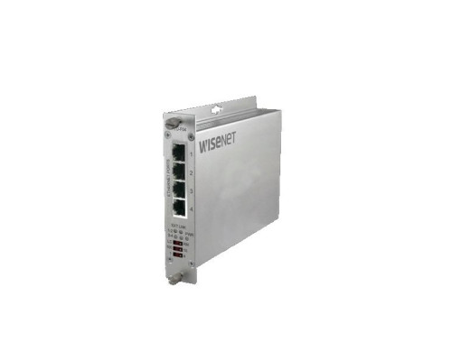 Hanwha Vision TEU-F04 4 Channel Ethernet over UTP Extender With Pass-Through PoE