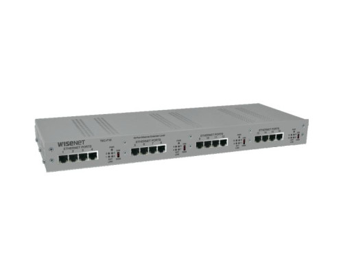 Hanwha Vision TEU-F16 16 Channel Ethernet over UTP Extender With Pass-Through PoE