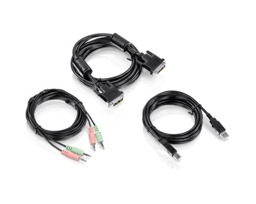 TRENDnet TK-CD10 DVI-I, USB, and Audio KVM Cable Kit, 10 Feet