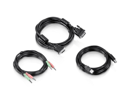 TRENDnet TK-CD15 DVI-I, USB, and Audio KVM Cable Kit, 15 Feet