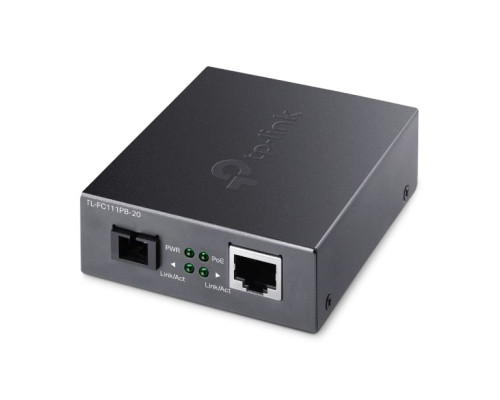 TP-Link TL-FC111PB-20 10/100Mbps WDM Media Converter with 1-Port PoE