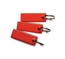 Interlogix TP-MFC-KF-RD-25PK TruPortal Credential, Mifare Classic Keyfobs Piano, Red, 25 Pack