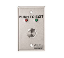 Alarm Controls TS-10 Vandal-Resistant Push Buttons, Single Gang Stainless Steel Plate