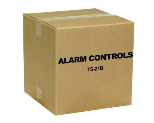 Alarm Controls TS-21B Single Gang 1 N/O & 1 N/C Momentary Switch, Black Mushroom, 'PUSH TO EXIT', Stainless Steel Plate