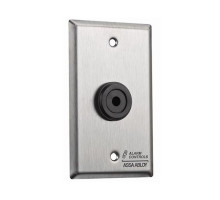 Alarm Controls TS-34 Piezo Buzzer Station Mounted on Single Gang 430 Stainless Steel Wall Plate