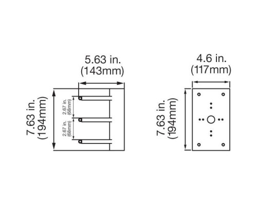 Interlogix TVD-M-PMA Pole Mount Adapter for TVD-M-OWM Wall Mount