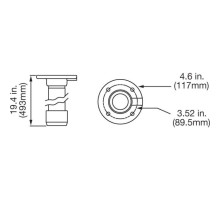 Interlogix TVD-M-PNDT Indoor Pendant Mount for TruVision Domes