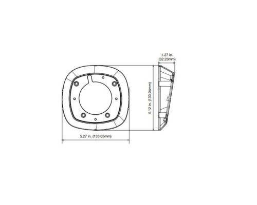 Interlogix TVW-AWB-2 TruVision Indoor Angled Back Box for Wedge Cam