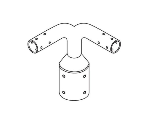 Raytec UB-TS-T-5 Raylux Urban Twin Top Stub Bracket, 5 Degree Uplift