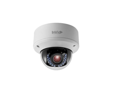 InVid ULT-P4DRIRM2812 4 Megapixel IP Plug & Play Outdoor IR Dome Camera, 2.8-12mm