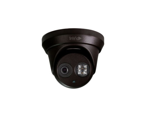 InVid ULT-P4TXIR28RBN 4 Megapixel IP Plug & Play Outdoor IR Turret Camera with 2.8mm Lens, Black Housing