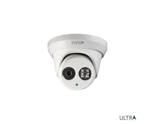 InVid ULT-P5TXIR12N 5 Megapixel Network IR Outdoor Dome Camera, 12mm Lens, White Housing