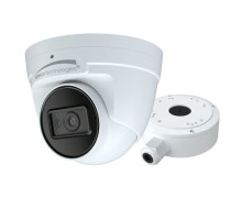 Speco V5T2 5MP HD-TVI IR Turret Camera with Included Junction Box, 2.8mm Lens, White Housing