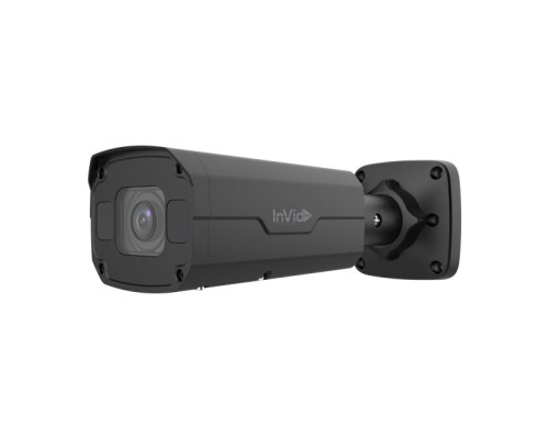 InVid VIS-P5BXIRA27135NHB 5 Megapixel IP Plug & Play Outdoor IR Bullet Camera with 2.7-13.5mm Lens, Black Housing