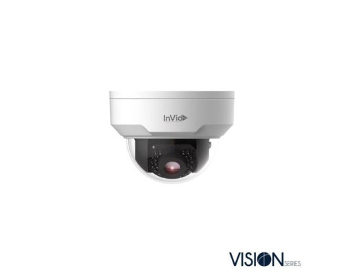 InVid VIS-P5DRIR28 5 Megapixel IP Plug & Play Outdoor IR Dome Camera, 2.8mm Lens