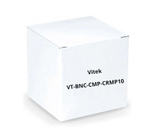 Vitek VT-BNC-CMP-CRMP10 BNC Compression Crimp-On Connector 75 Ohm, 10 Pack