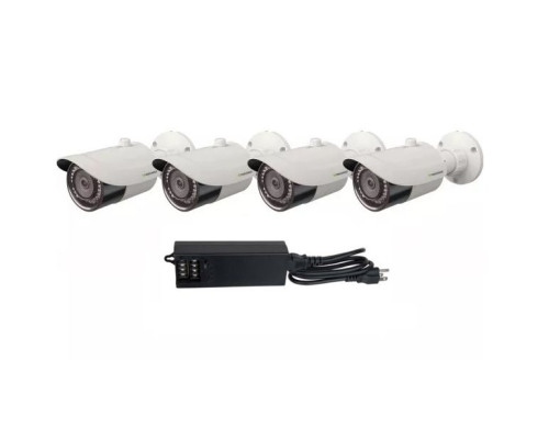 Vitek VT-THB5CKTFE-2 5 Megapixel Bullet Camera 4 Pack with 12vDC Power Supply, 2.8mm Lens