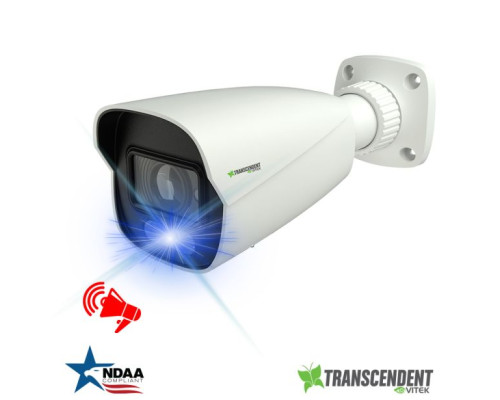 Vitek VTC-TNB4RMAD 4 Megapixel Network Outdoor Bullet Camera with 2.8-12mm Lens, Ivory