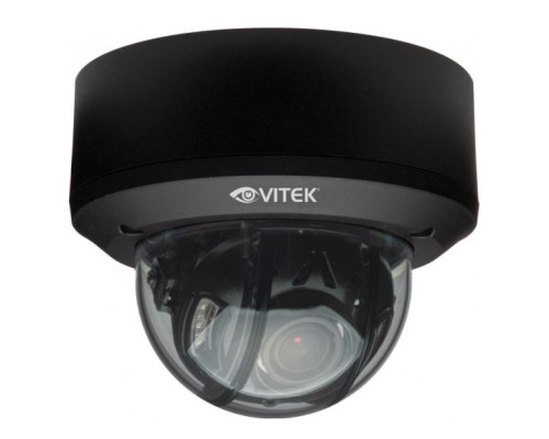 Vitek VTD-HOCCR212M-VB 1080p HD-SDI/TVI/AHD/CVI, EX-SDI Analog Outdoor IR Dome Camera, 2.8-12mm Lens, Black