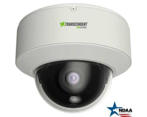 Vitek VTD-TND4RFA4 4 Megapixel Network Outdoor IR Dome Camera with 3.6mm Lens, Ivory