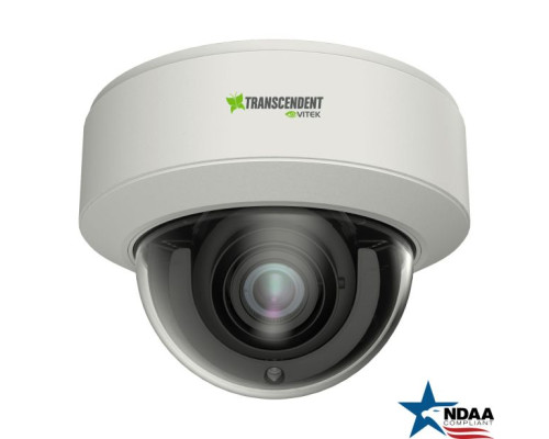 Vitek VTD-TND4RMA4 4 Megapixel Network Outdoor IR Dome Camera with 2.8-12mm Lens, Ivory