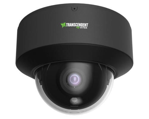 Vitek VTD-TND8RFA4B-2 8 Megapixel 4K Network Outdoor IR Dome Camera with 2.8mm Lens, Charcoal