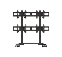 Crimson VWM263 Multi-Display 2x2 Cart for 37' to 65' Display, Black