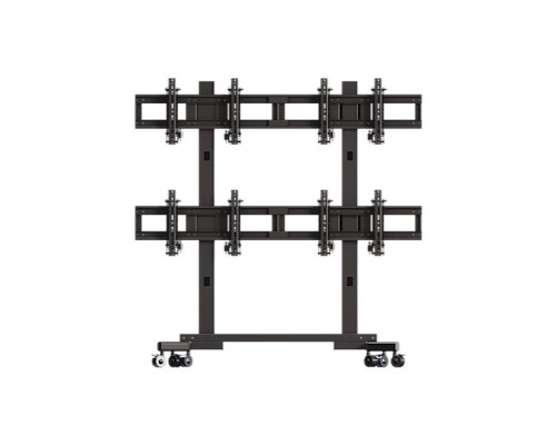 Crimson VWM263 Multi-Display 2x2 Cart for 37' to 65' Display, Black