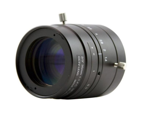 ViewZ VZ-C35M-3MP 2/3' 3MP Fixed Lens w/Manual Iris 35mm F1.4 C-Mount