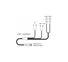 Weldex WDRV-6M2RM52P 6 Pin Male Locking to Aladdin System Adapter Cable