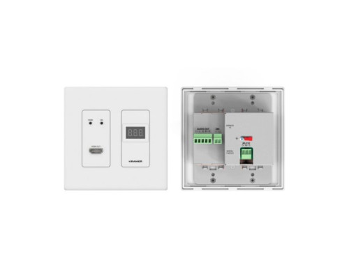 Kramer WP-DEC7-US-D-W High-performance, Highly Scalable, AVoIP Wall Plate Decoder for 4K60 4:2:0, HDR10 Over 1G Network