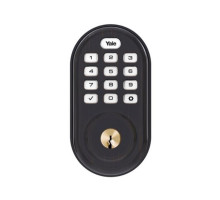 Yale YRD216NR-0BP Pushbutton Deadbolt No Radio, Oil Rubbed Bronze Permanent