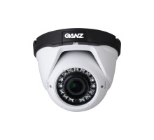 Ganz Z8-D4NTVF56LAN-2 1080p AHD/TVI/CVI/Analog Outdoor IR Dome Camera, 2.8-12mm Lens