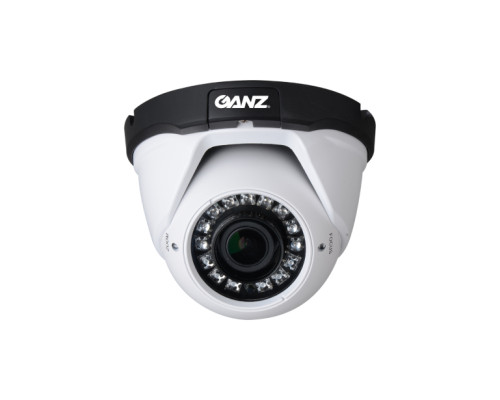 Ganz Z8-D4NTVF56LAN-2 1080p AHD/TVI/CVI/Analog Outdoor IR Dome Camera, 2.8-12mm Lens